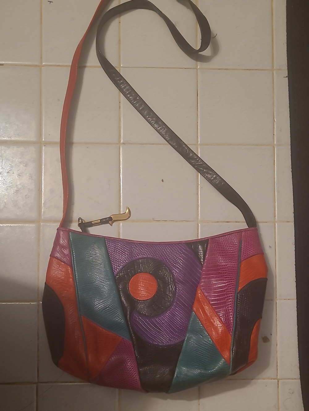 Sharif Leather Crossbody Bag Vintage
